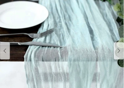 Baby blue table runners